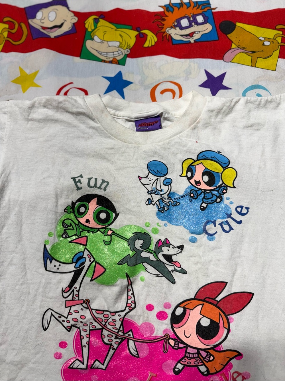 Vintage Power Puff Girls Bubbles Blossom Buttercup Cartoon Network T Shirt